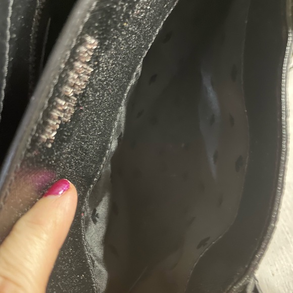 Kate Spade Cameron medium satchel in metallic midnight navy glitter - Picture 3 of 5